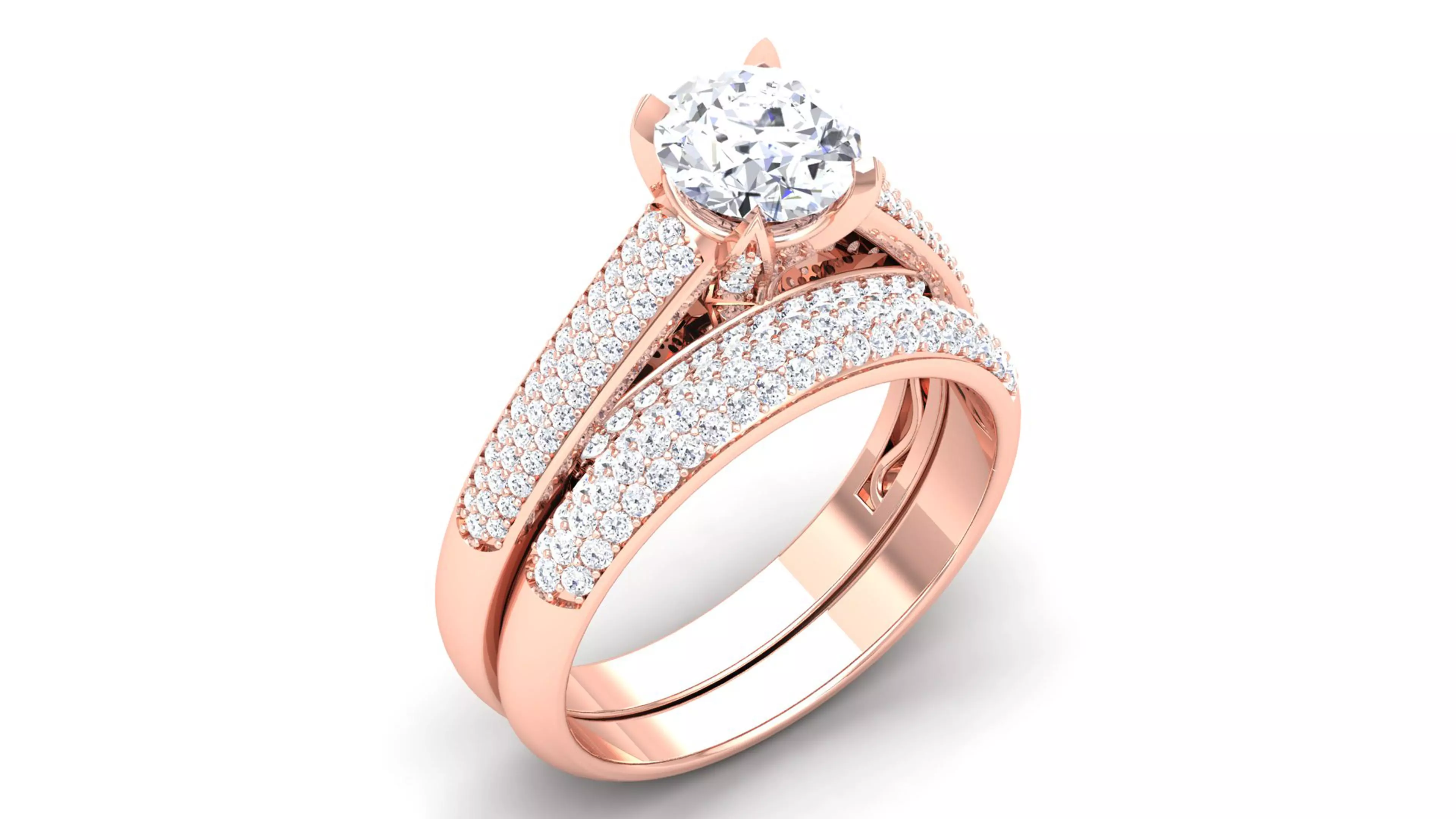 Solitaire ring model 3D print model 3D print model_0