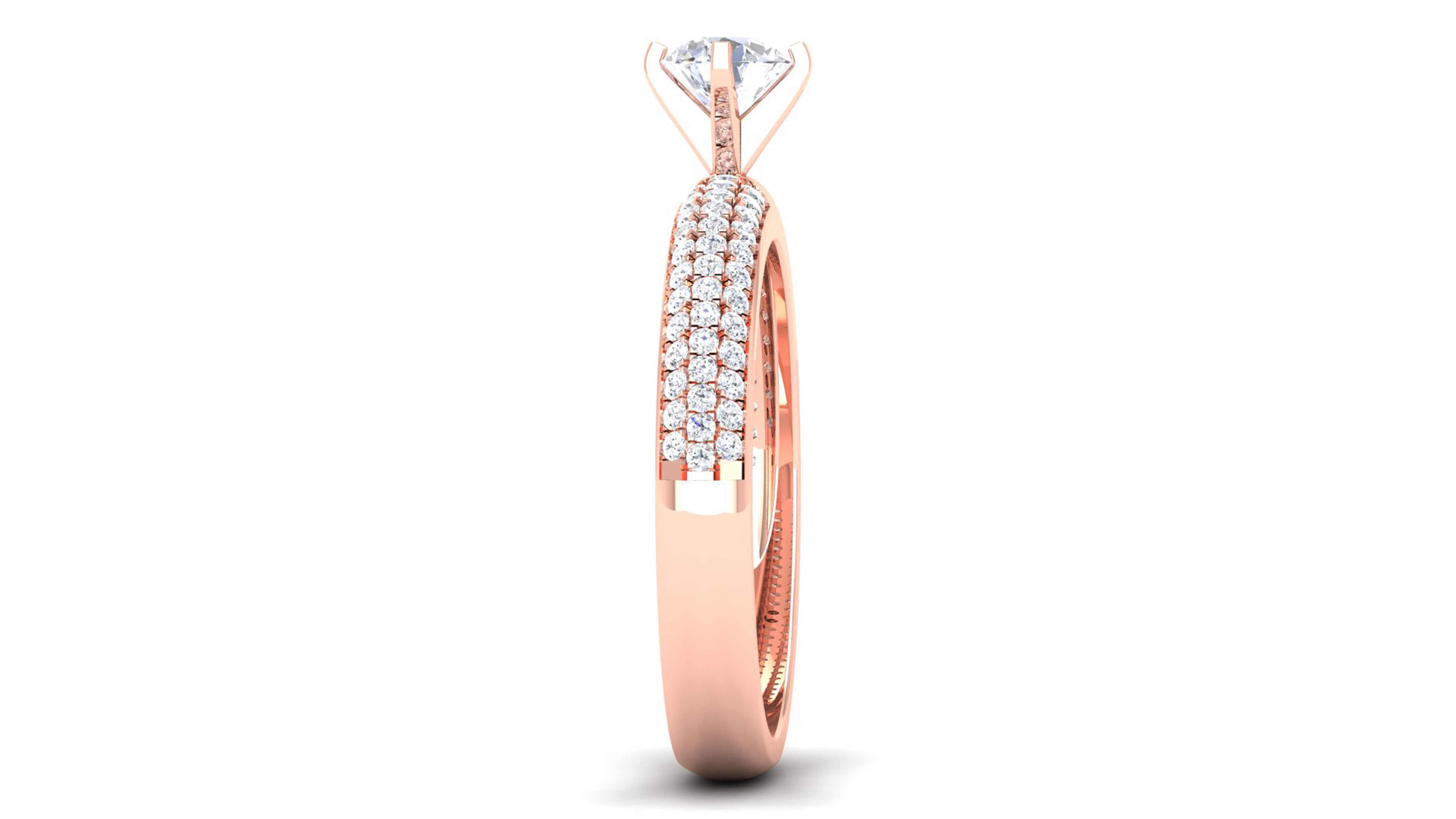 Solitaire ring model 3D print model 3D print model_2