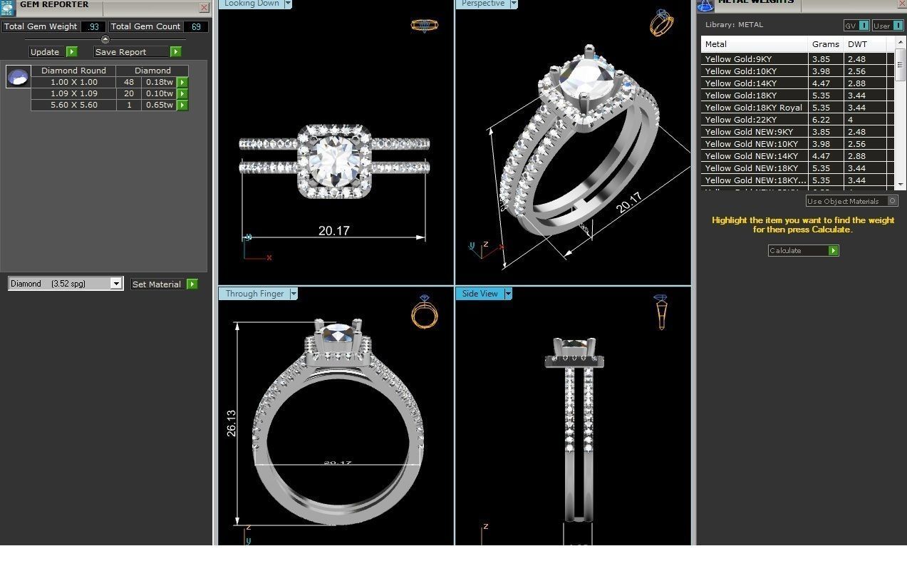 Solitaire ring model 3D print model 3D print model_4