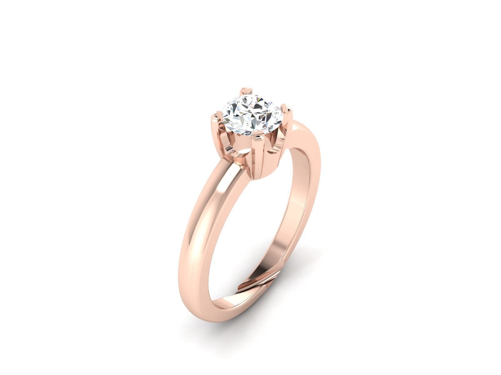 Solitaire ring model 3D print model 3D print model_1