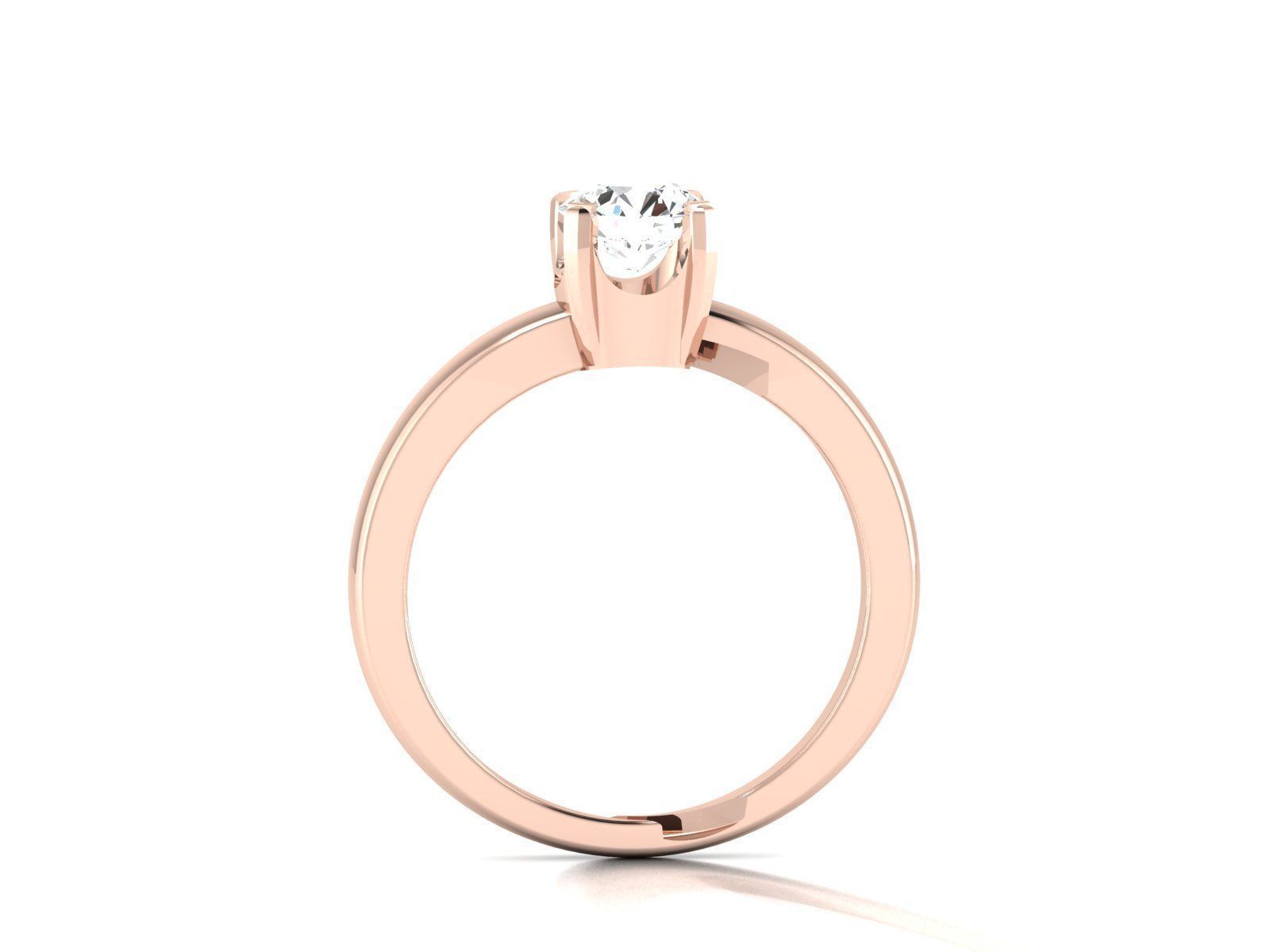 Solitaire ring model 3D print model 3D print model_2