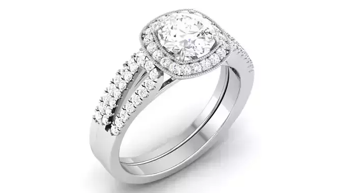 Solitaire ring model 3D print model