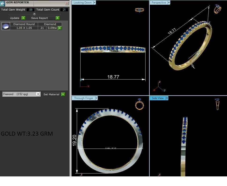 Band ring model 3D print model_3