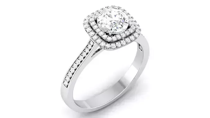 Solitaire ring model 3D print model