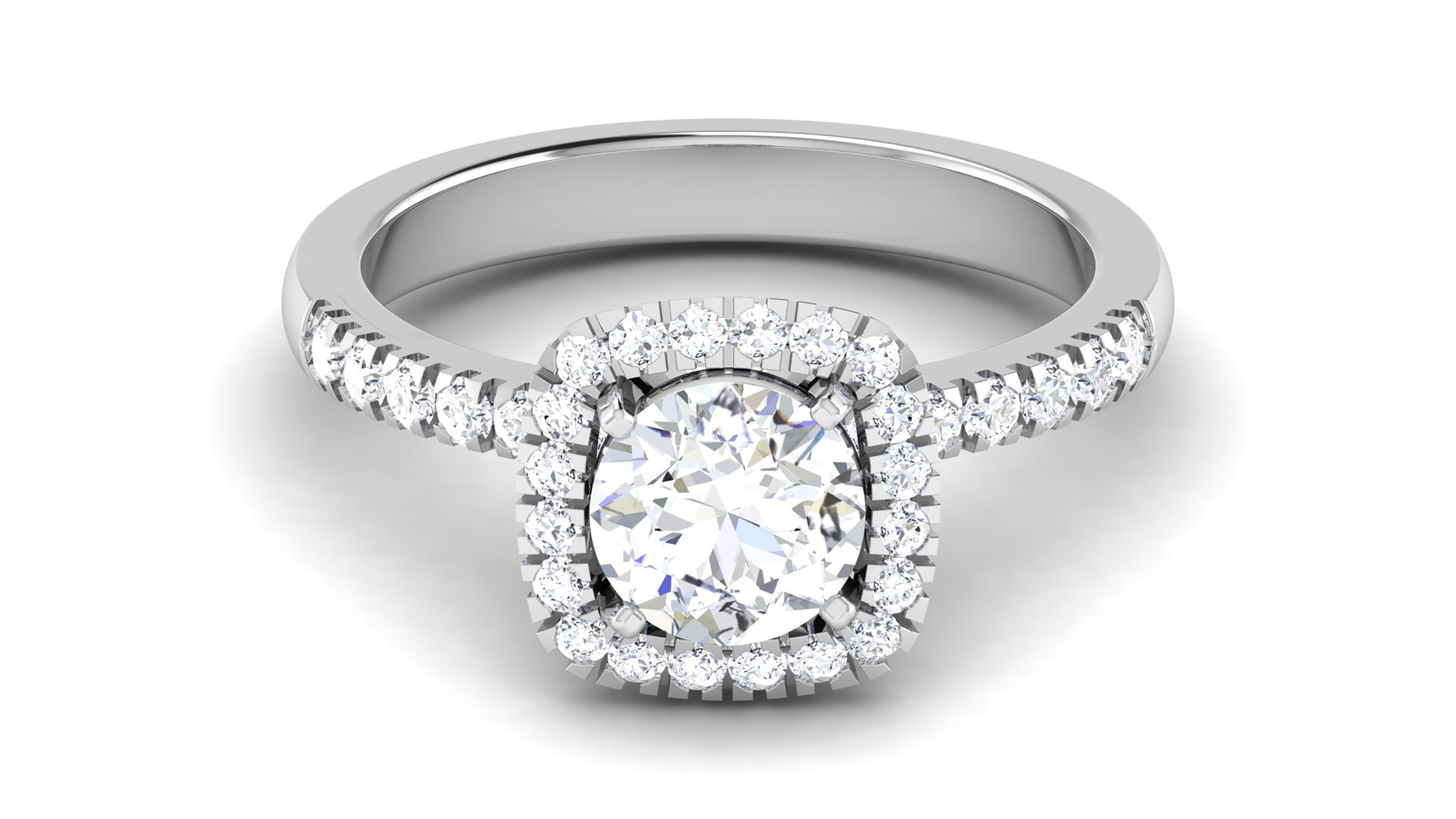 Solitaire ring model 3D print model 3D print model_3