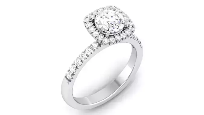 Solitaire ring model 3D print model