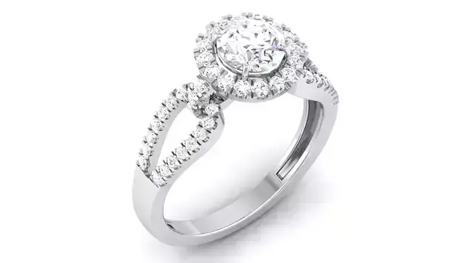 Solitaire ring model 3D print model