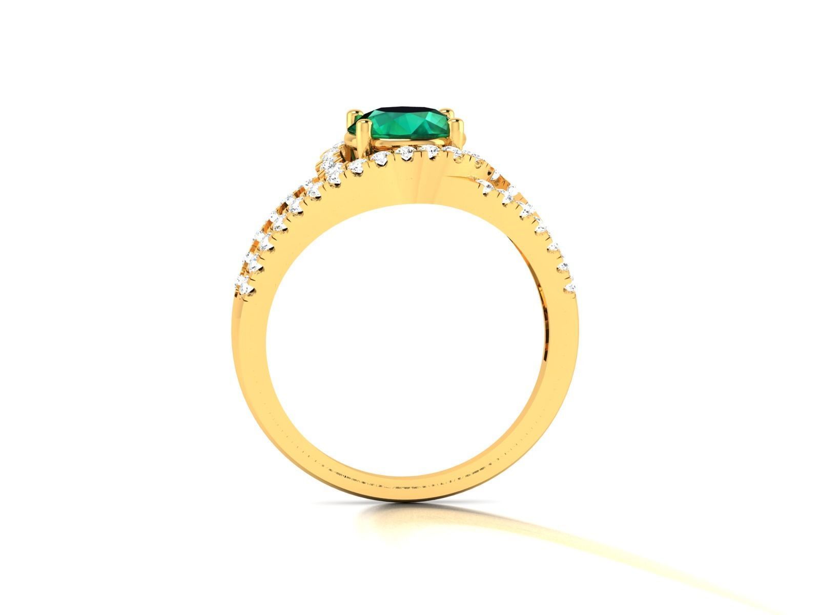 Solitaire ring model 3D print model 3D print model_2