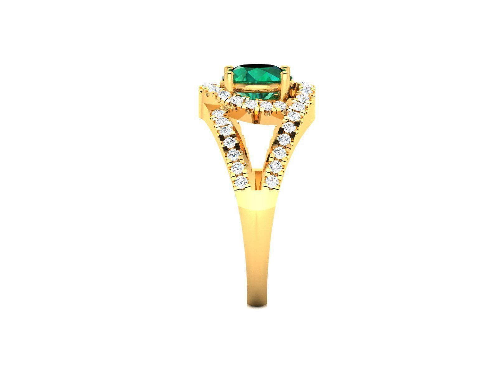 Solitaire ring model 3D print model 3D print model_4