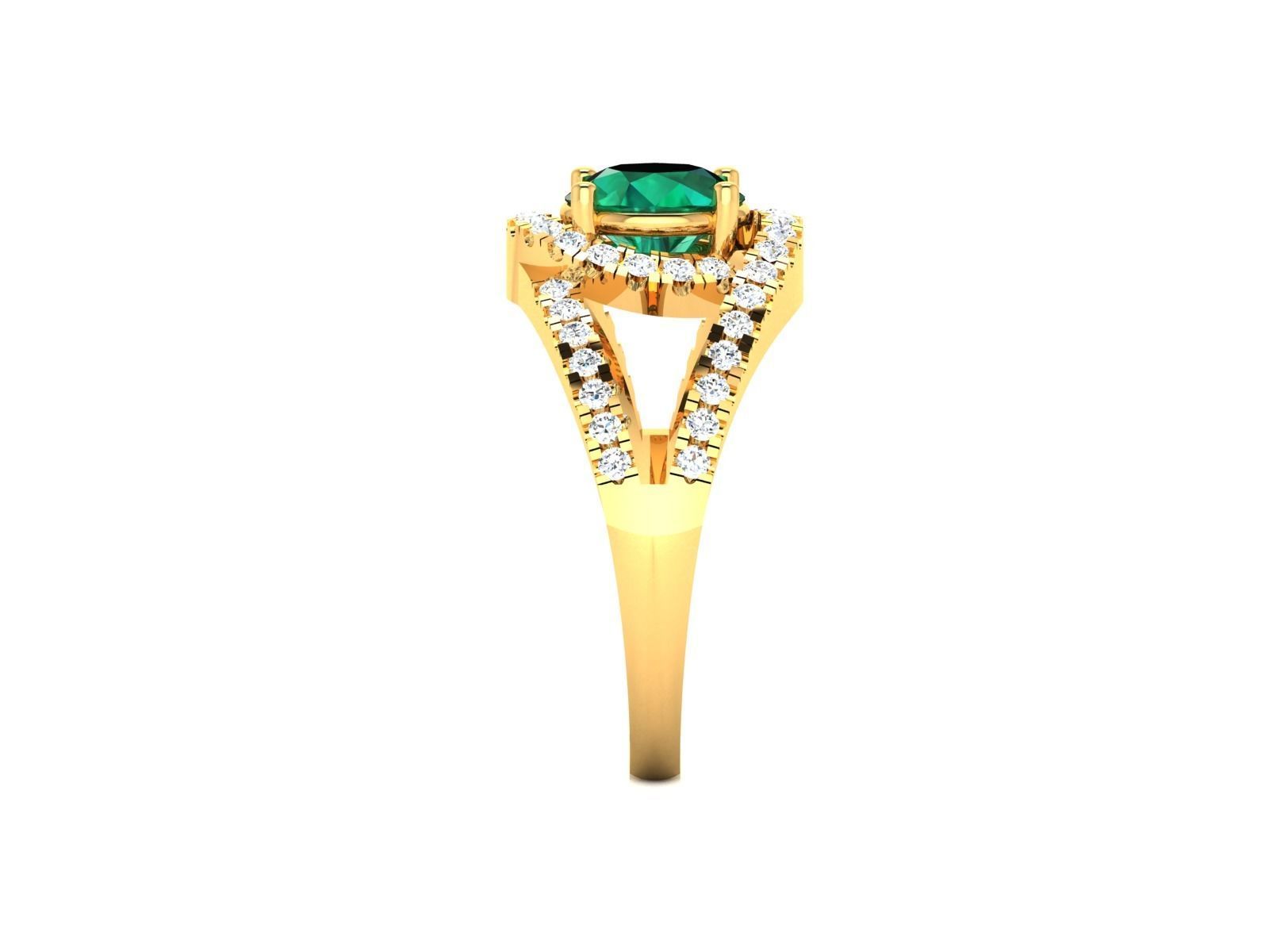 Solitaire ring model 3D print model 3D print model_5