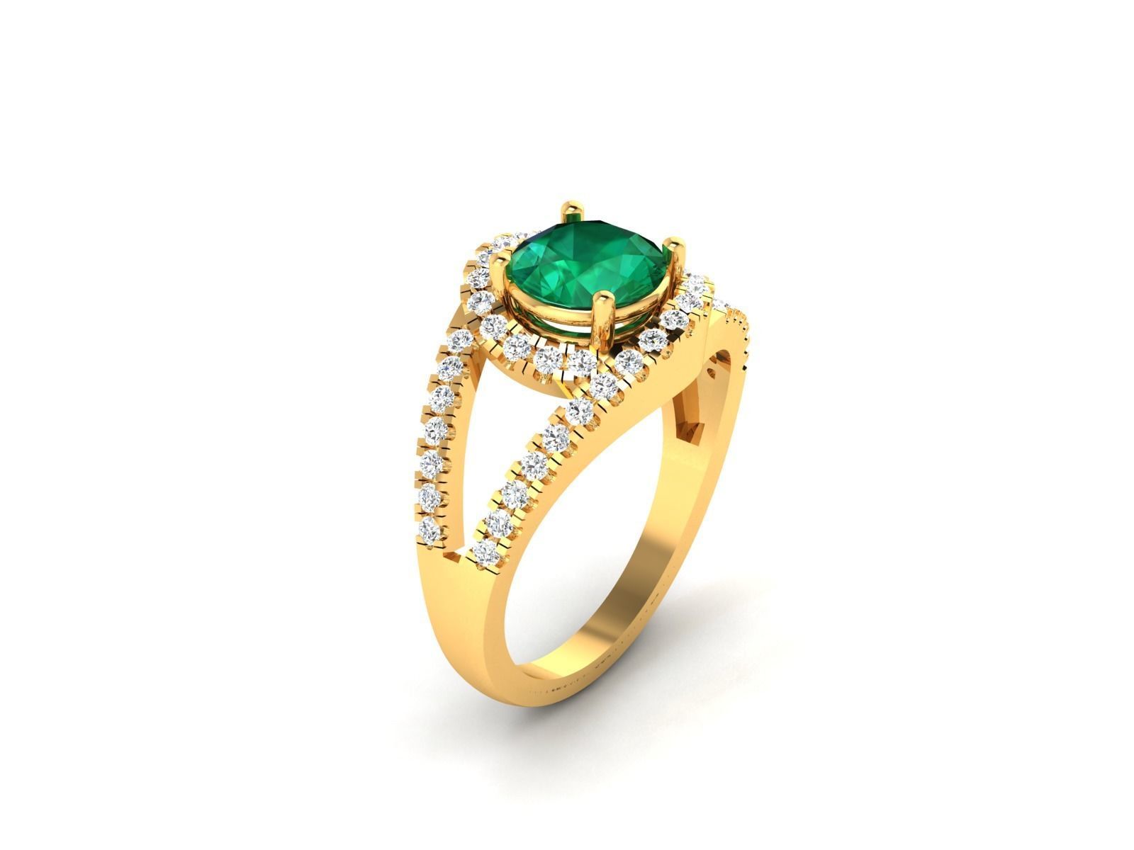 Solitaire ring model 3D print model 3D print model_3