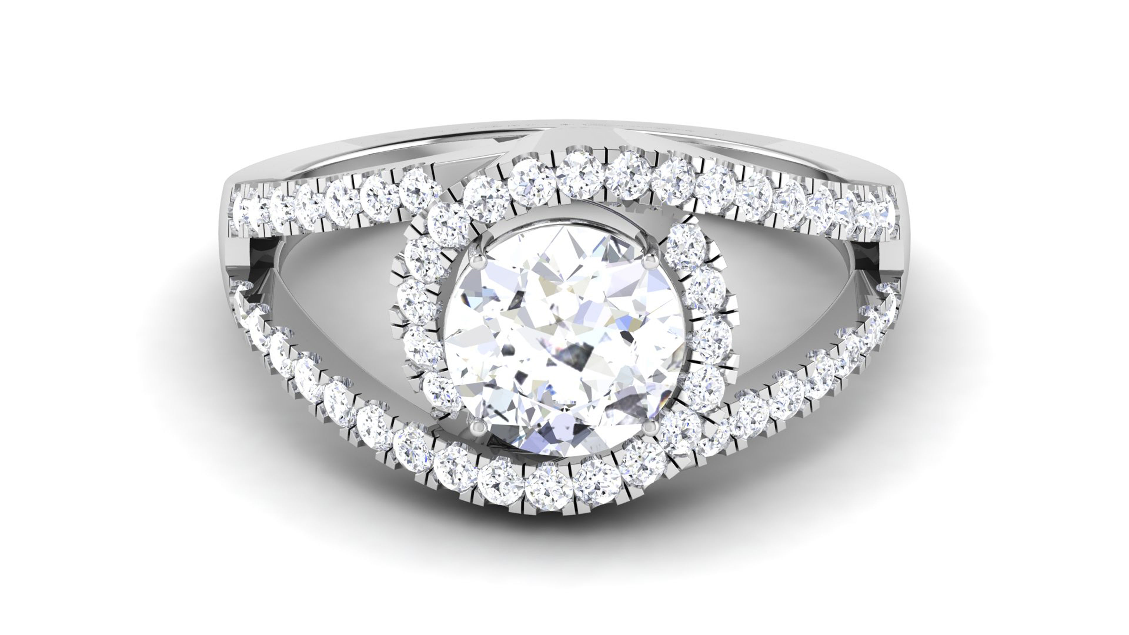 Solitaire ring model 3D print model 3D print model_11