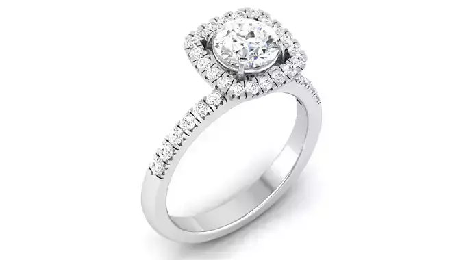 Solitaire ring model 3D print model