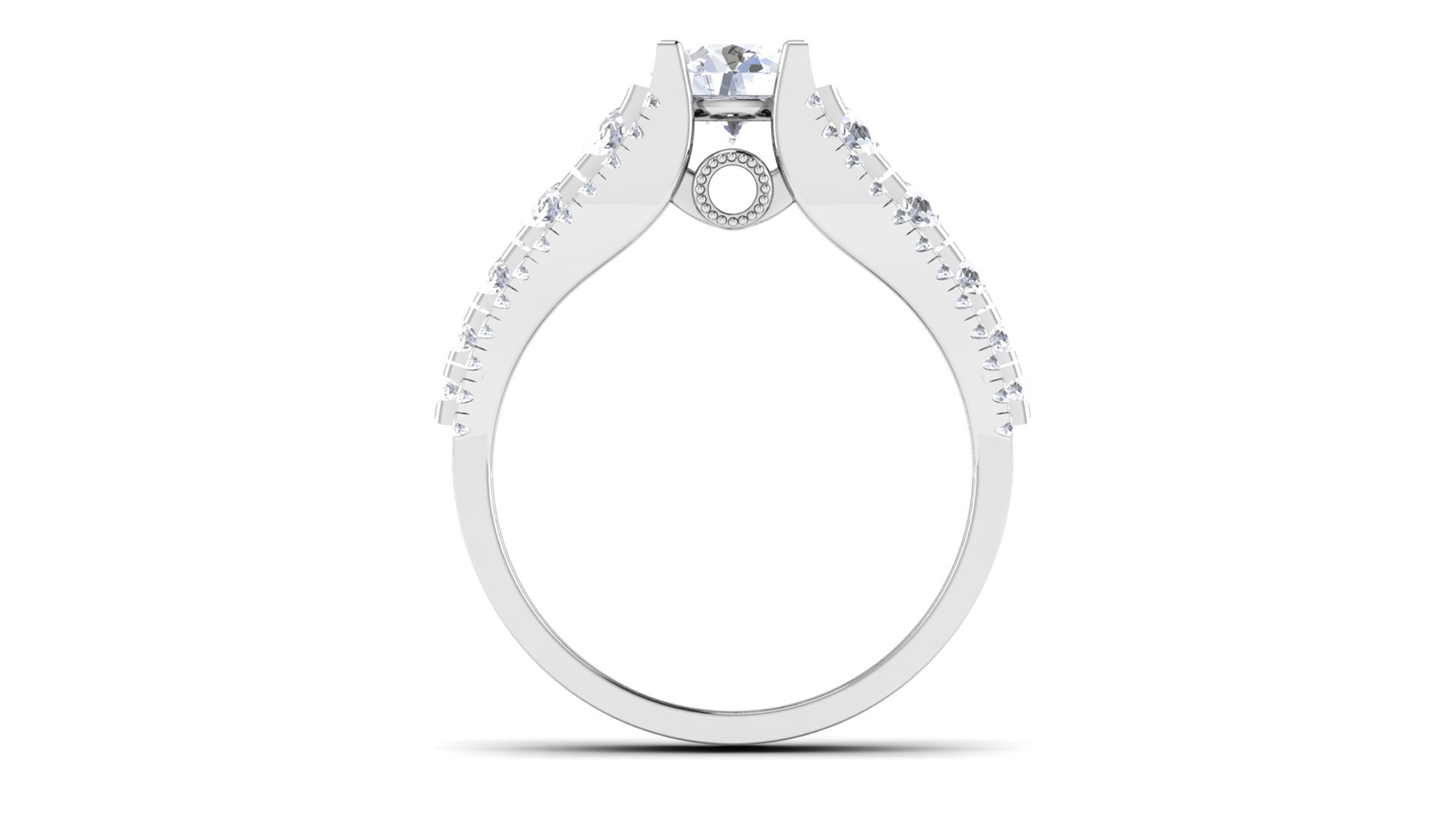 Solitaire ring model 3D print model 3D print model_1