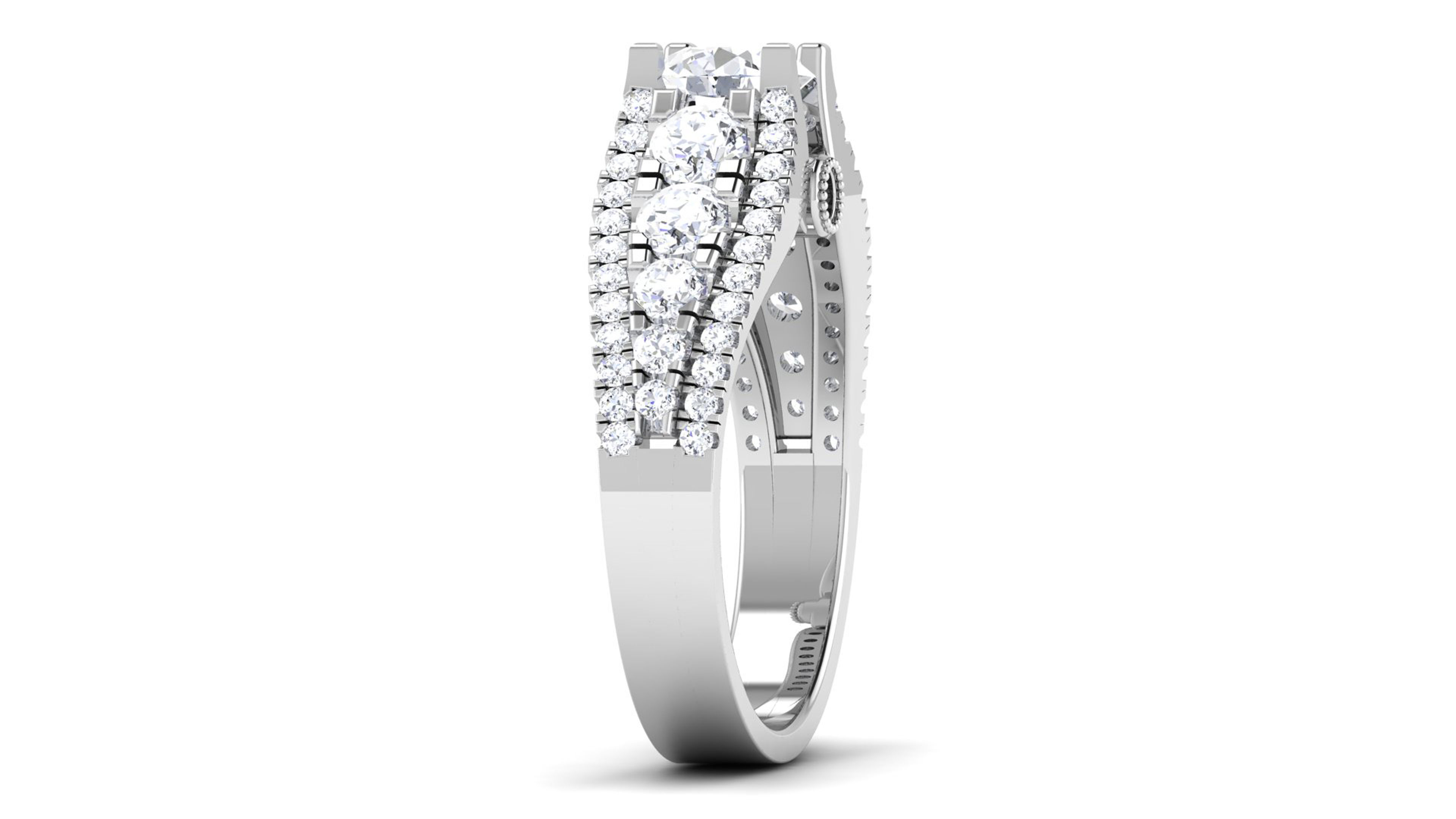 Solitaire ring model 3D print model 3D print model_2