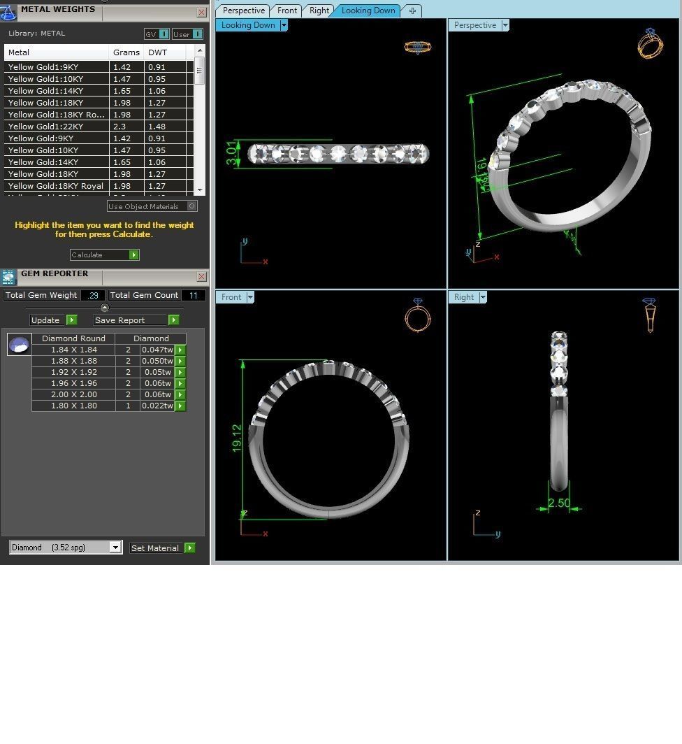 Band ring model 3D print model_3