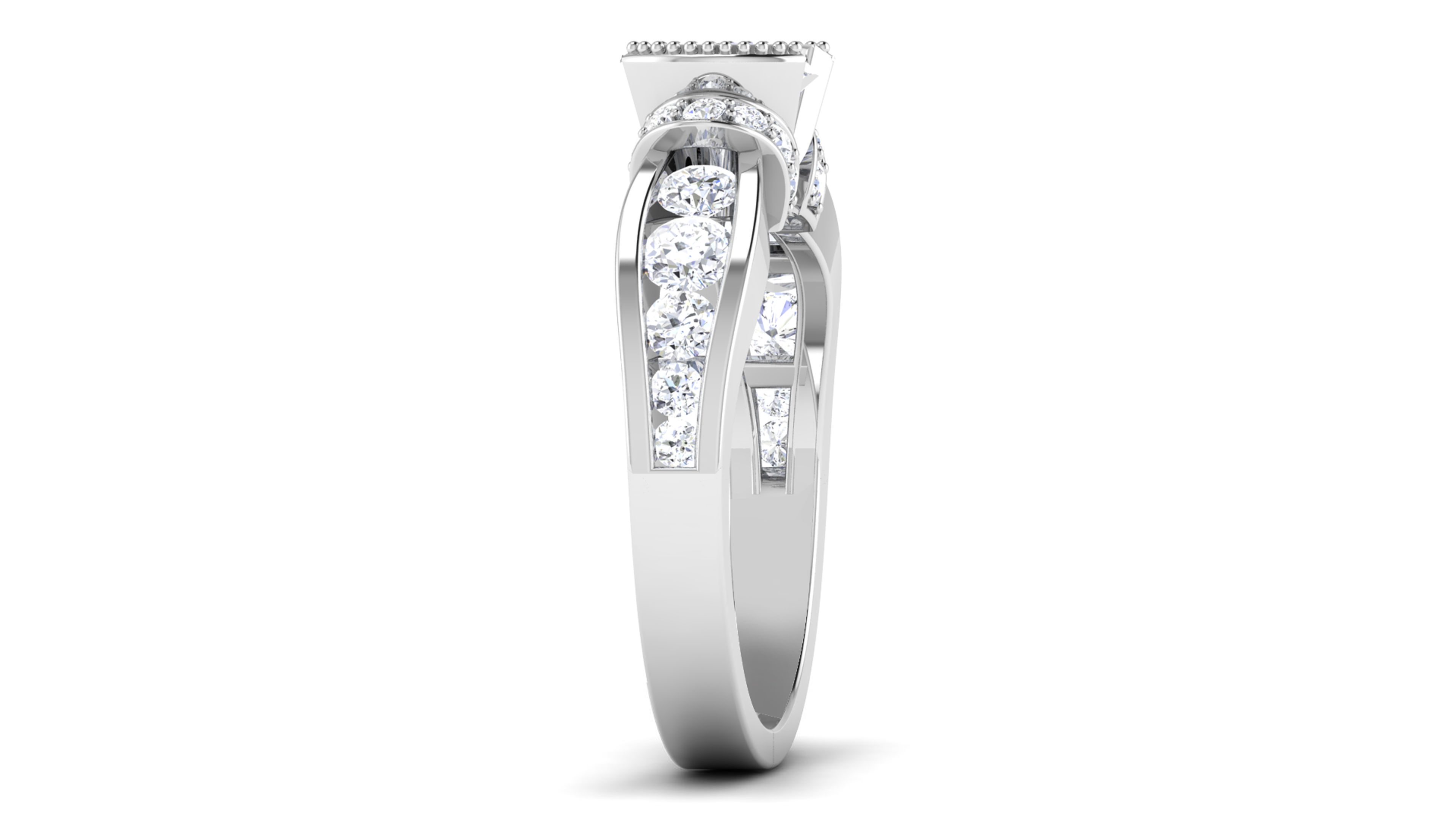 Solitaire ring model 3D print model 3D print model_2