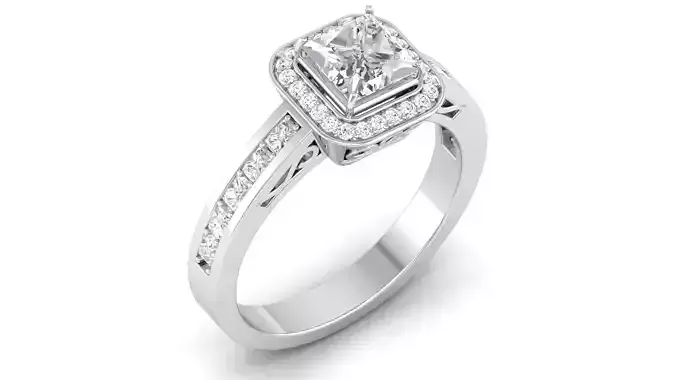 Solitaire ring model 3D print model