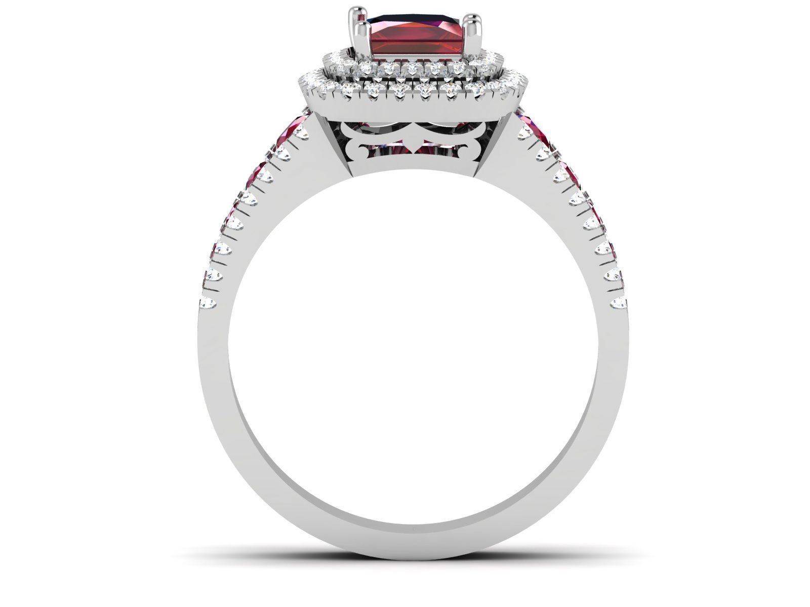 Solitaire ring model 3D print model 3D print model_6