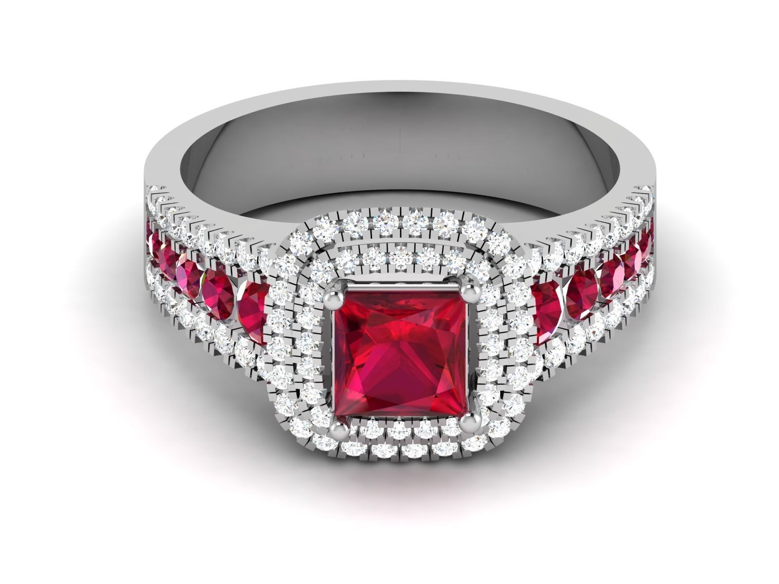 Solitaire ring model 3D print model 3D print model_11