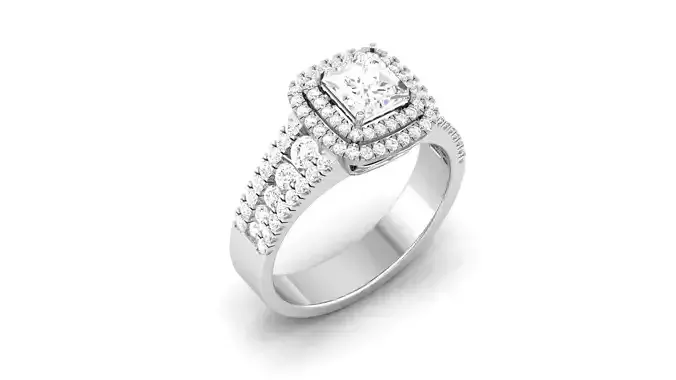 Solitaire ring model 3D print model