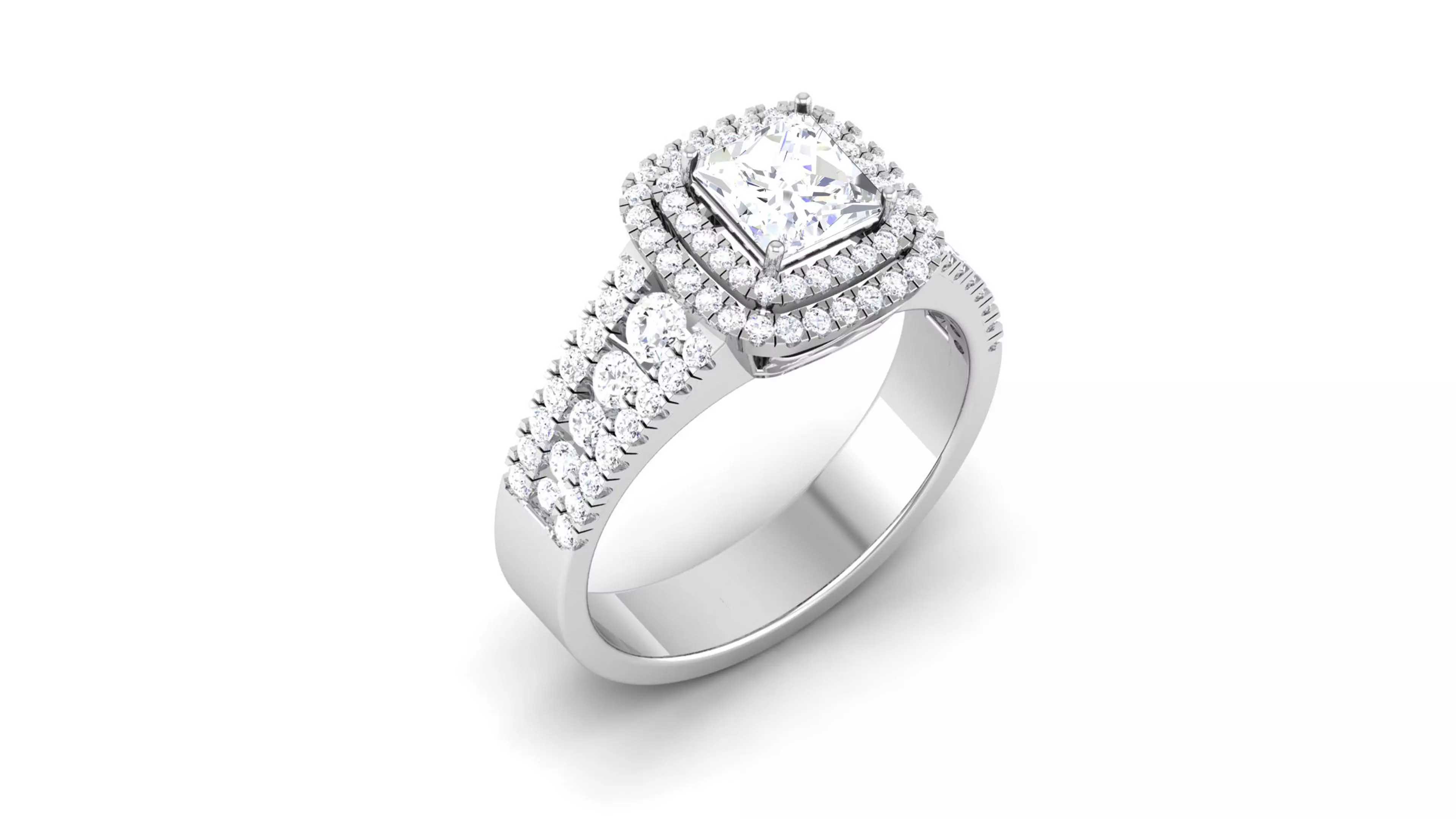 Solitaire ring model 3D print model 3D print model_0