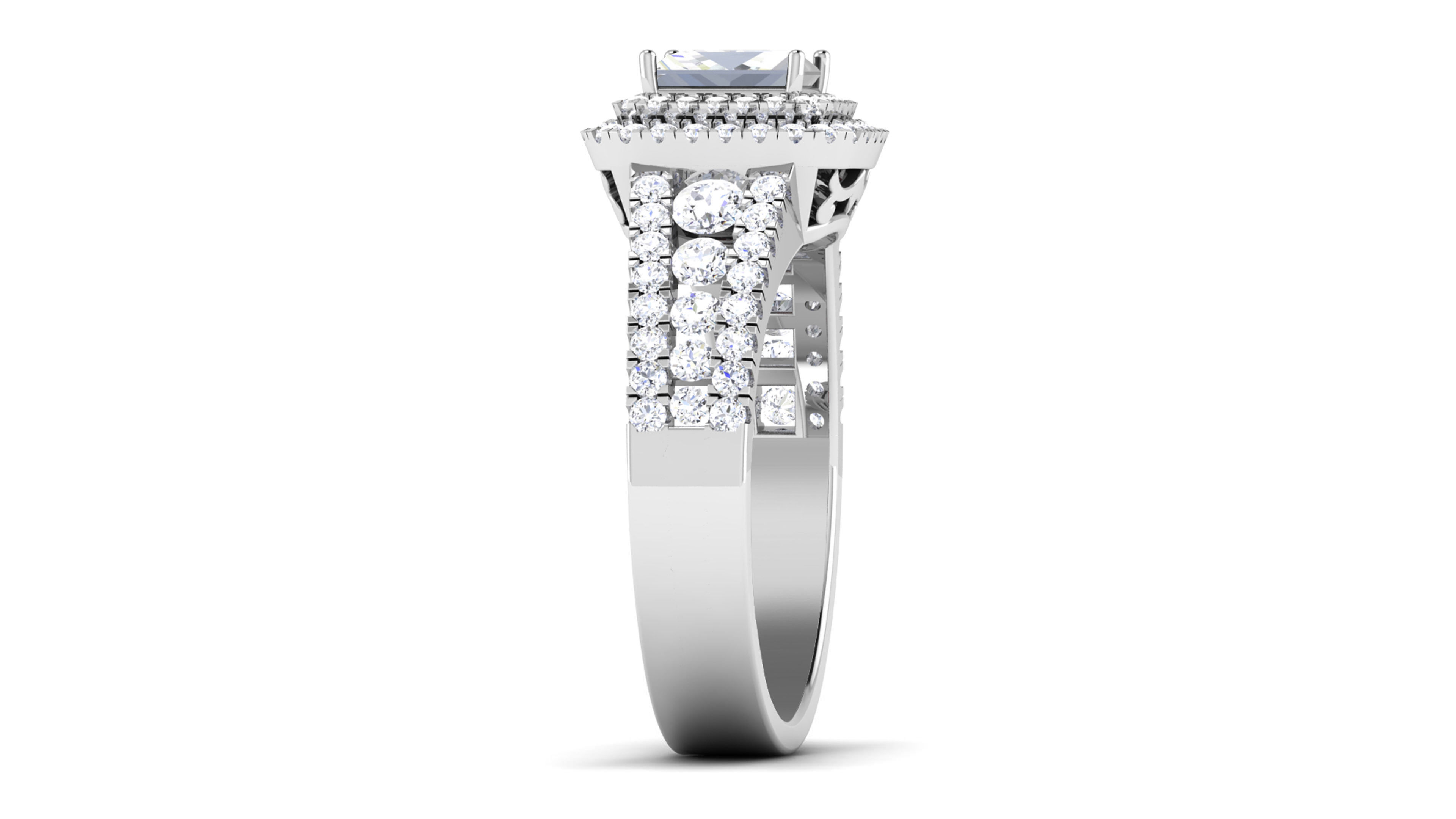 Solitaire ring model 3D print model 3D print model_2