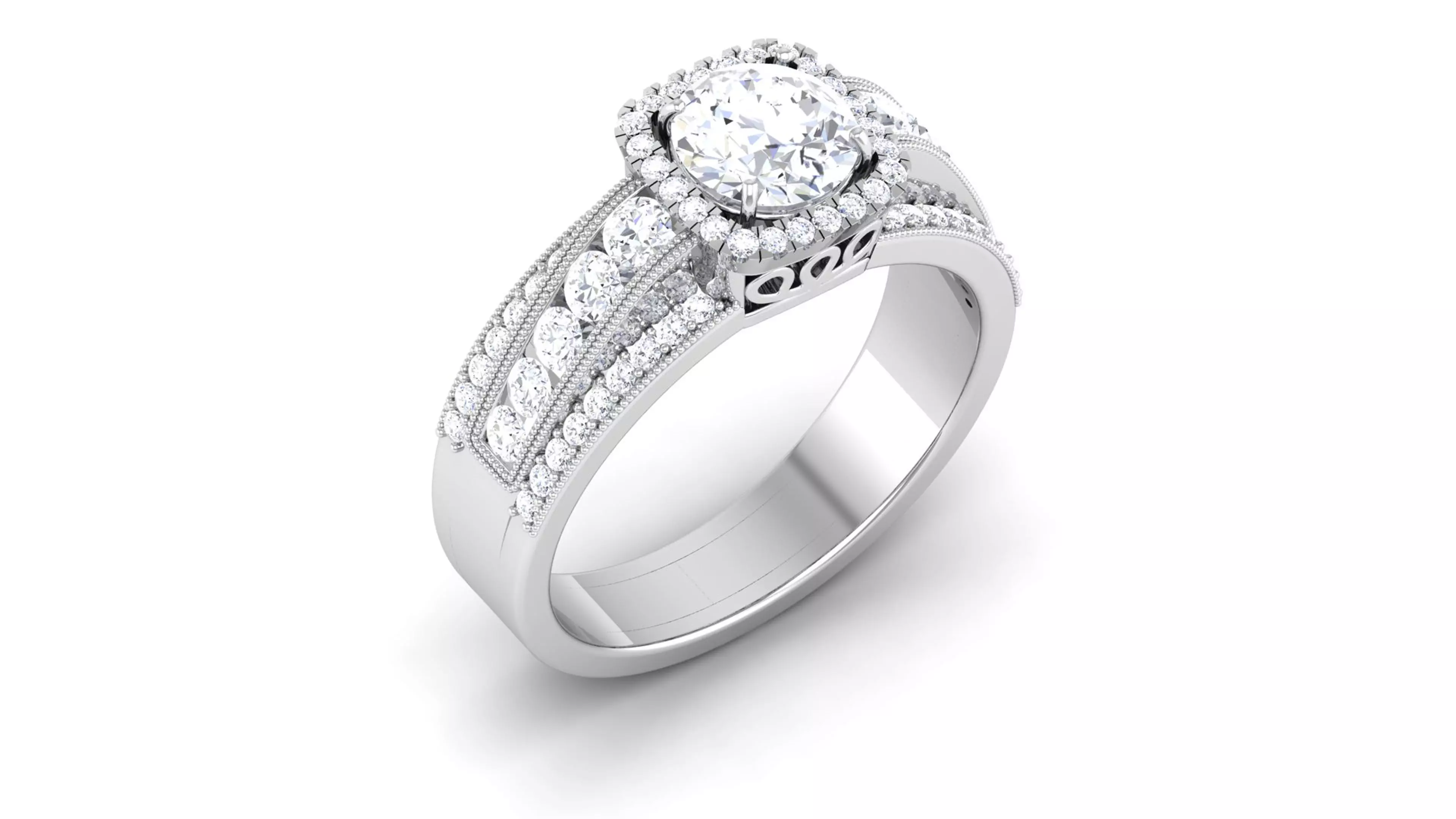 Solitaire ring model 3D print model 3D print model_0