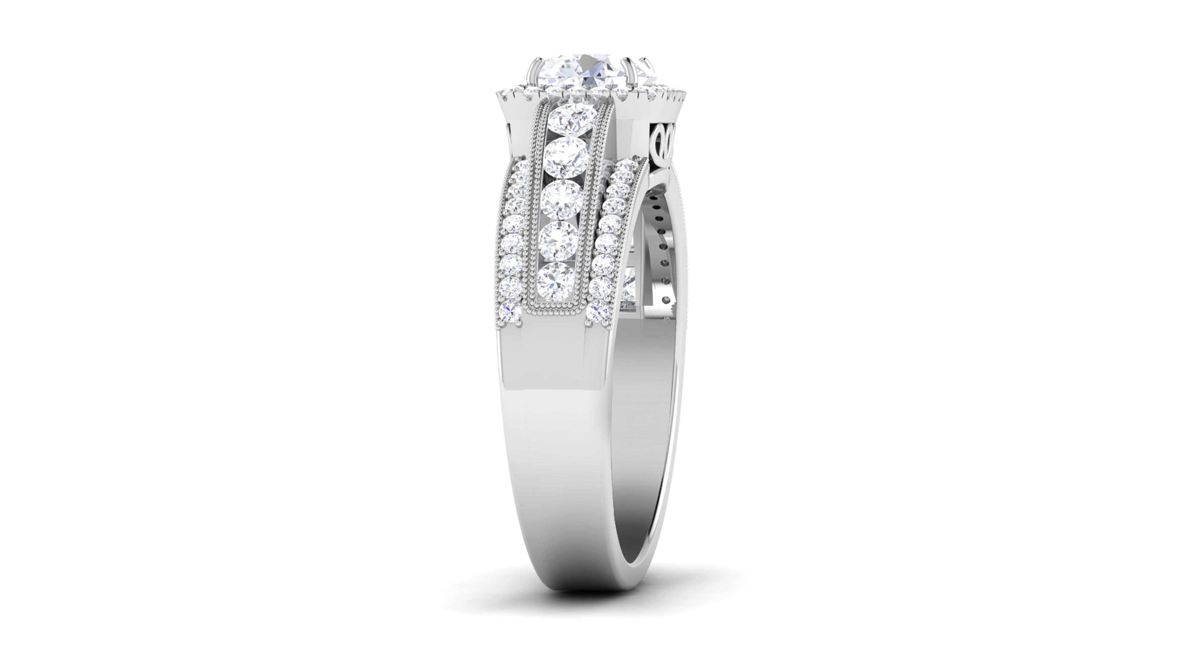 Solitaire ring model 3D print model 3D print model_2