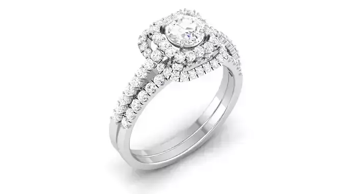 Solitaire ring model 3D print model