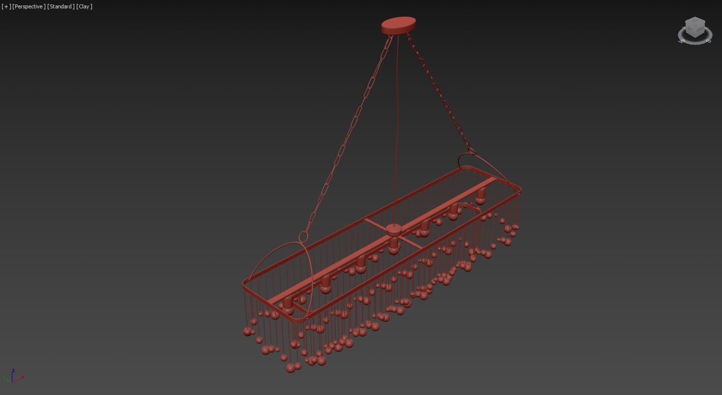Aubrey Rectangular Chandelier 7 Light 3D model_16