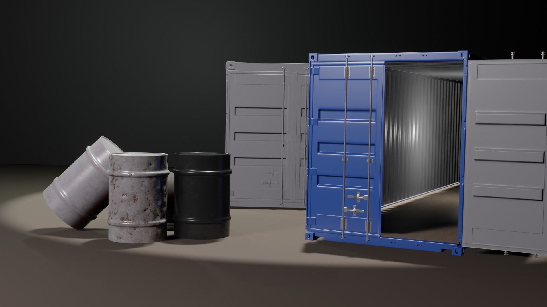 Container barrel 3D model_1