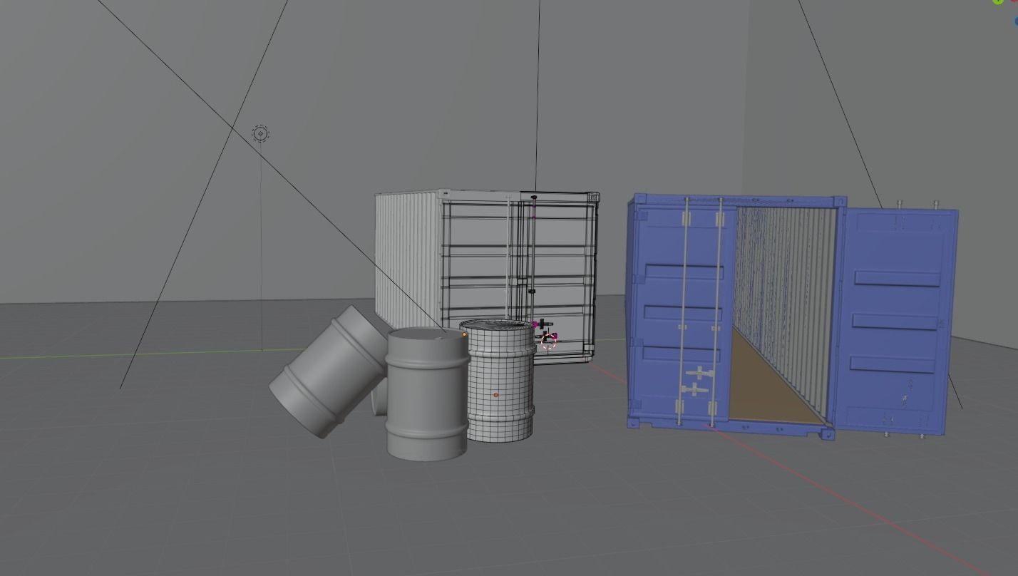 Container barrel 3D model_2