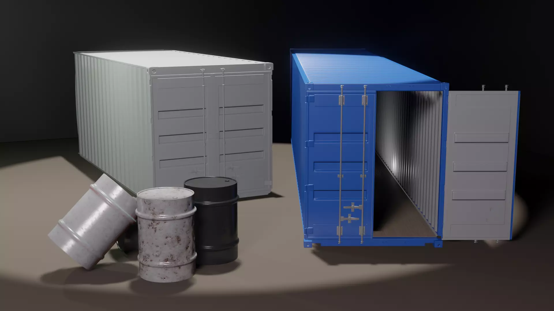 Container barrel 3D model_0