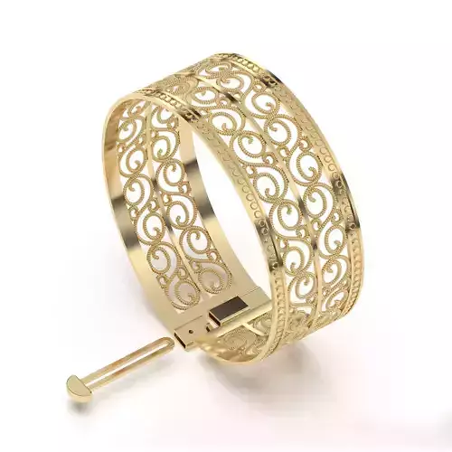 Gold Vintage Filigree Bracelet