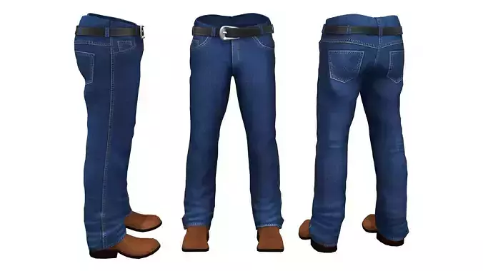 Cowboy Jeans With Shoes