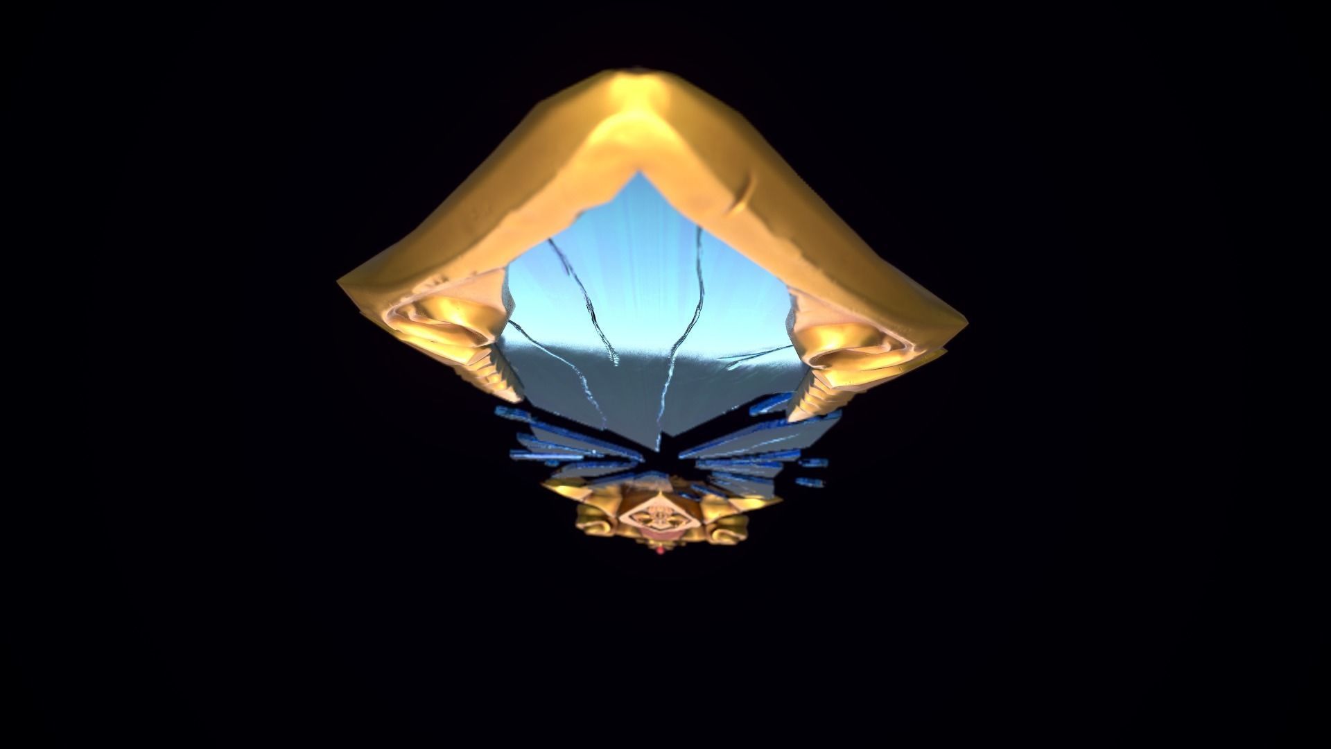 Stylized Mirror Sword Low-poly 3D model_5