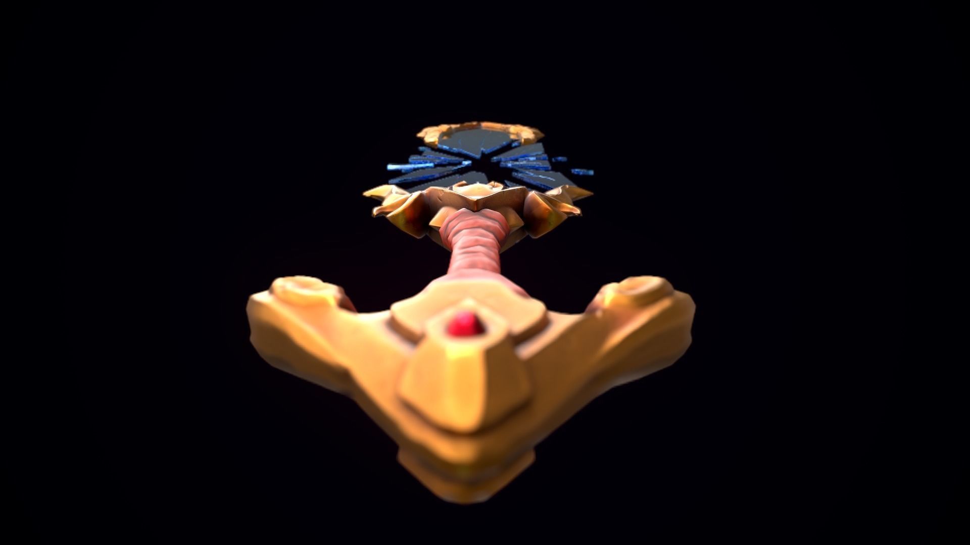 Stylized Mirror Sword Low-poly 3D model_4