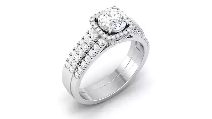 Solitaire ring model 3D print model