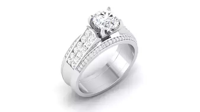 Solitaire ring model 3D print model