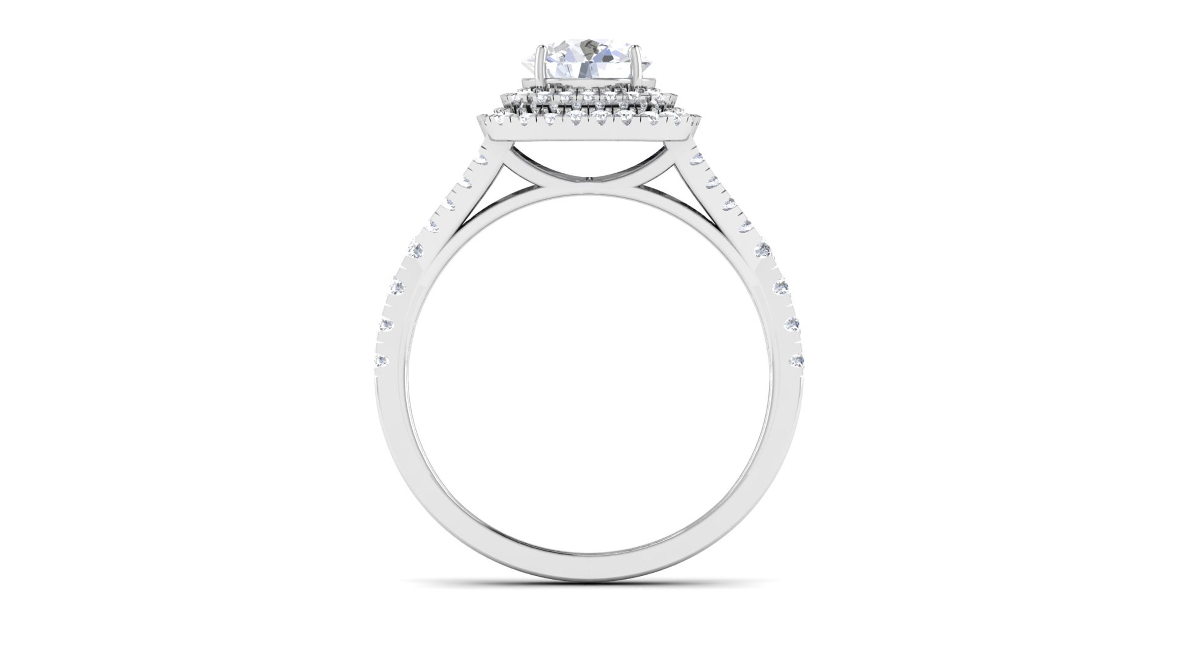 Solitaire ring model 3D print model 3D print model_4