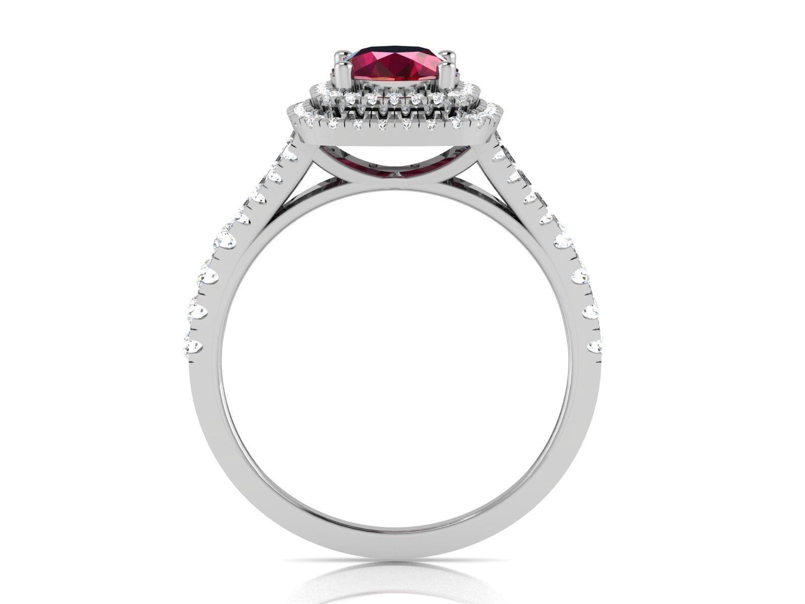 Solitaire ring model 3D print model 3D print model_8