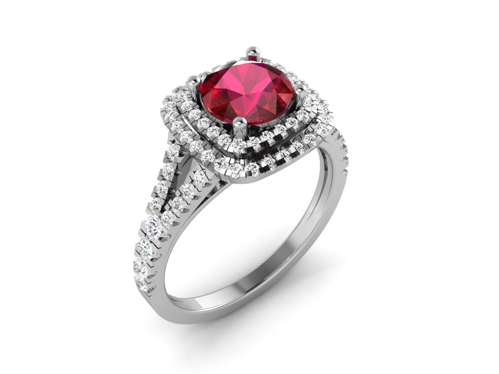 Solitaire ring model 3D print model 3D print model_1