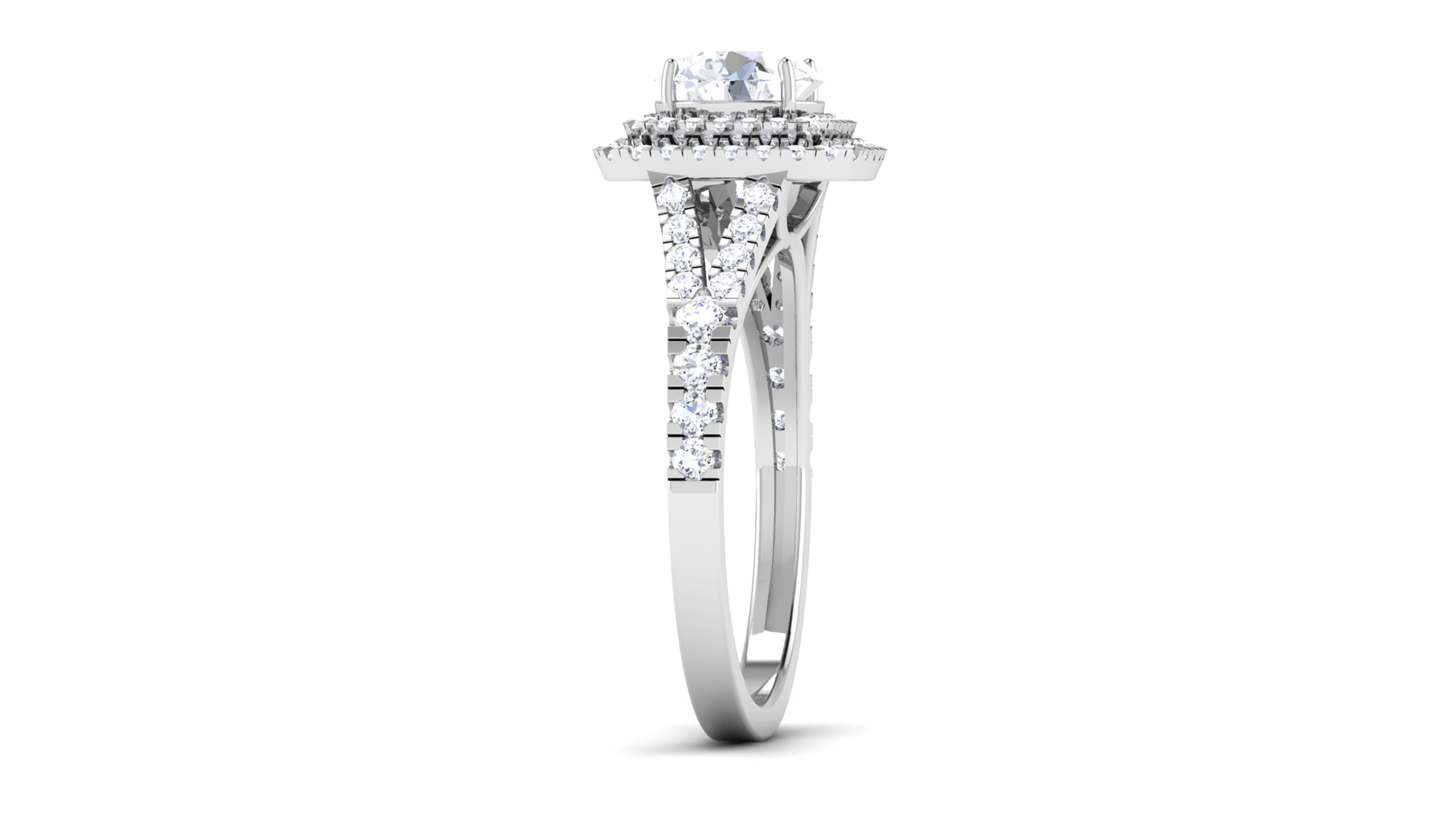 Solitaire ring model 3D print model 3D print model_6