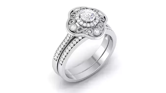 Solitaire ring model 3D print model