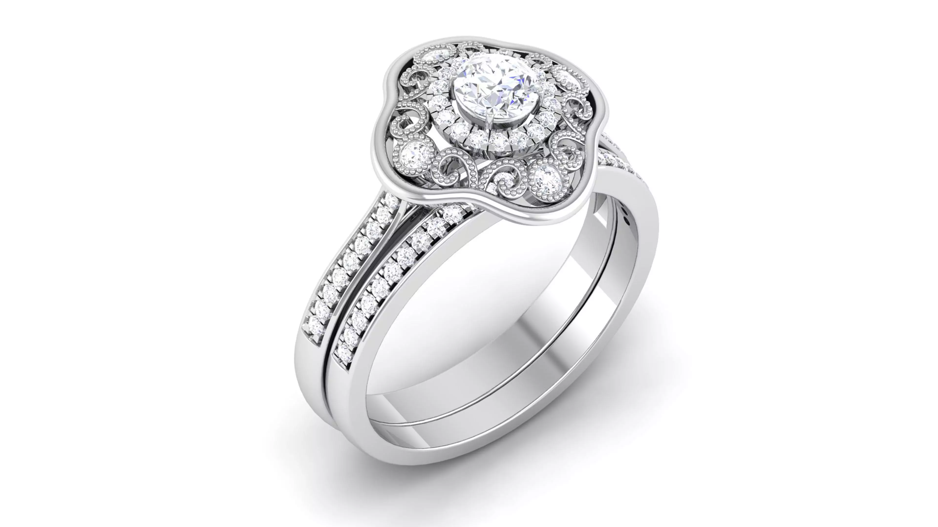 Solitaire ring model 3D print model 3D print model_0