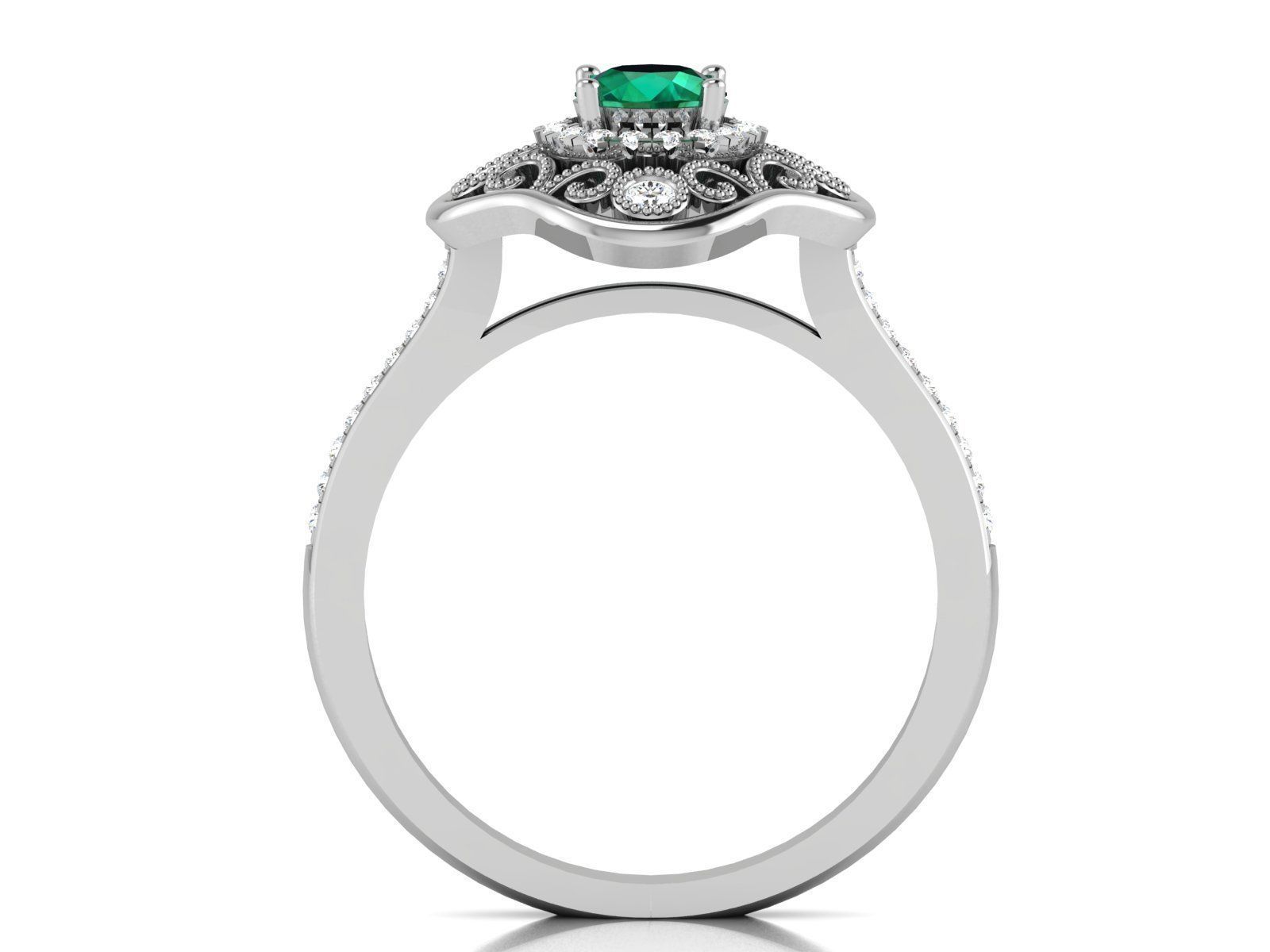 Solitaire ring model 3D print model 3D print model_1