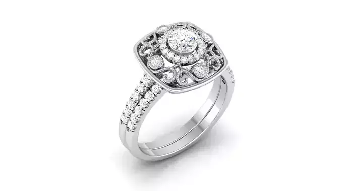 Solitaire ring model 3D print model