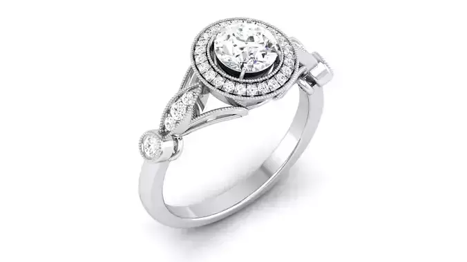 Solitaire ring model 3D print model