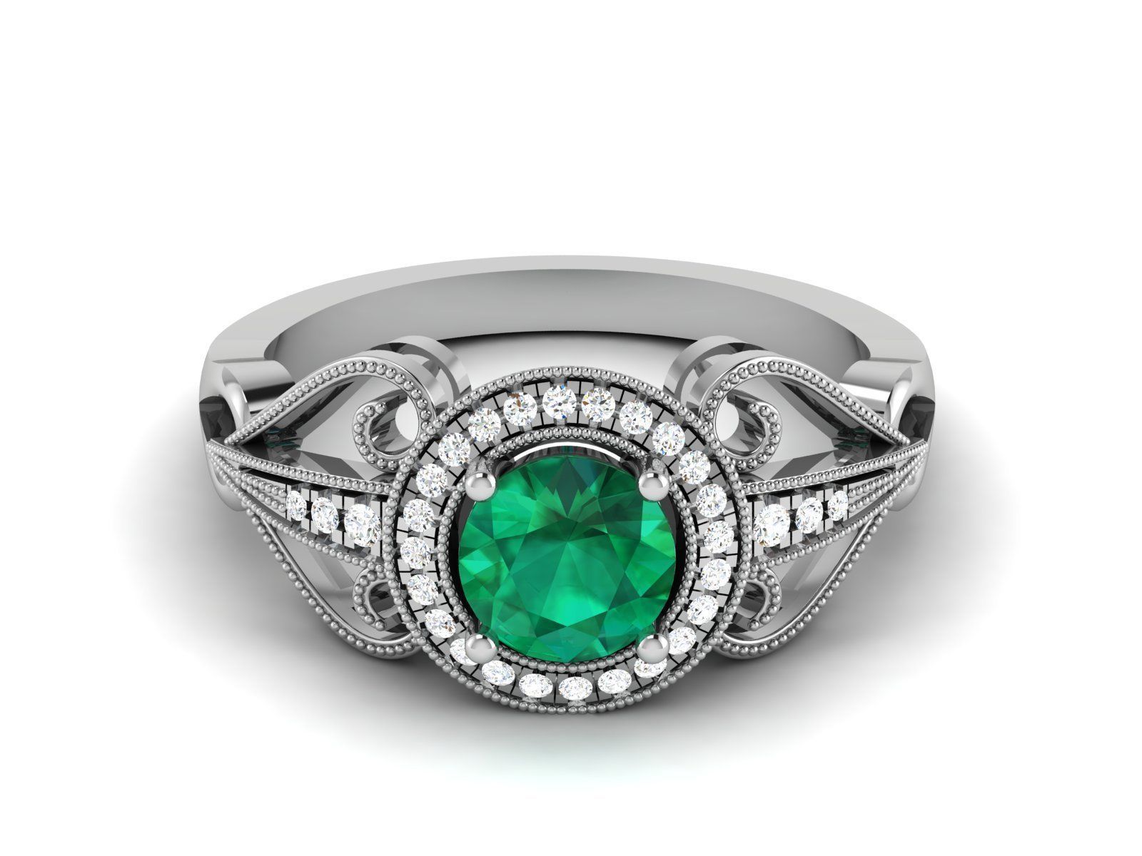 Solitaire ring model 3D print model 3D print model_3